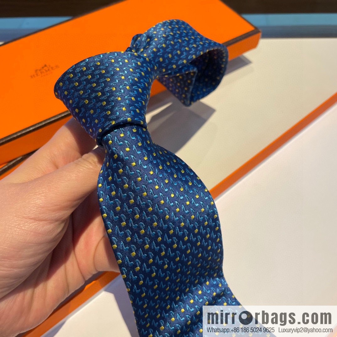 Hermes 100% Top Twill Silk Men's New Tie