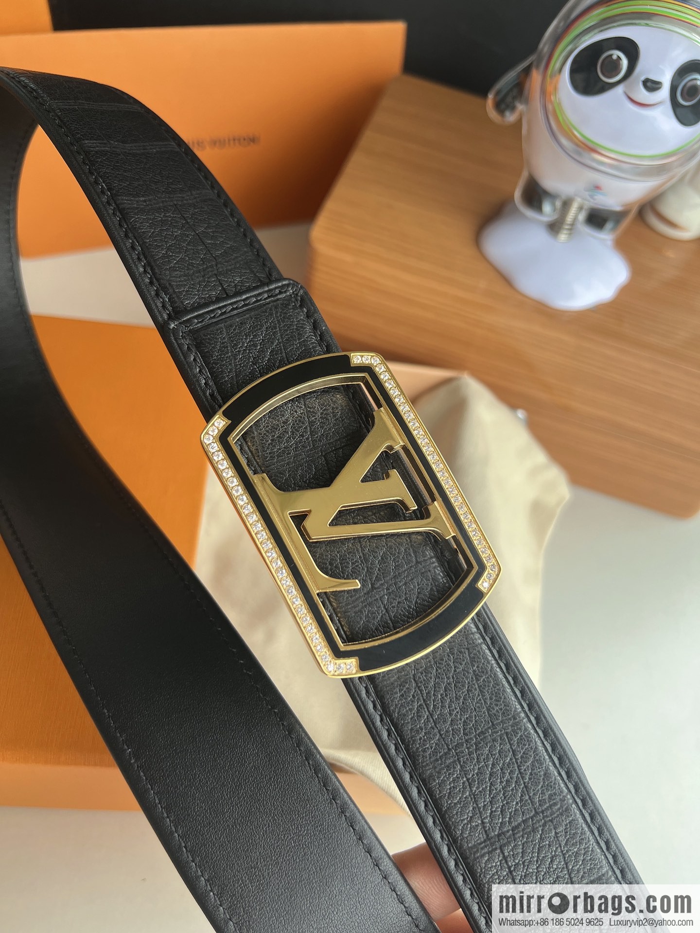 LV/Louis Vuitton, metal buckle solid steel resin craft inlaid men's 4.0 belt
