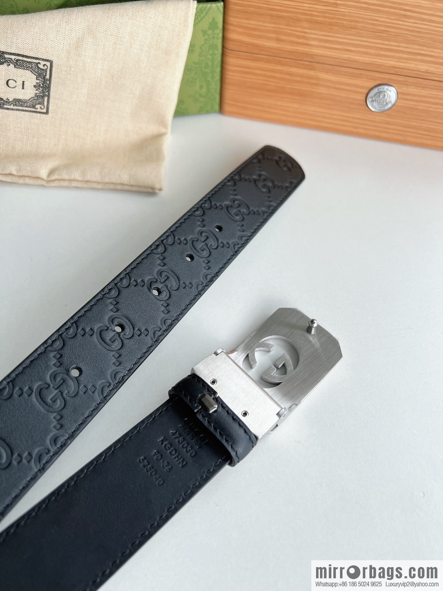 Gucci Gucci Sin Love Burning Love Perfume Inspiration Metal Buckle Belt First Layer Cowhide Embossed 35MM Belt