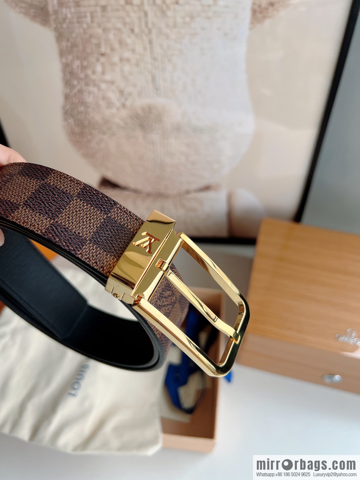 LV/Louis Vuitton, presbyopia needle belt 35mm width