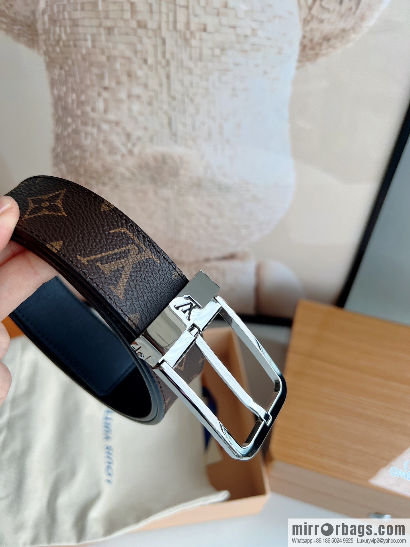 LV/Louis Vuitton, presbyopia needle belt 35mm width