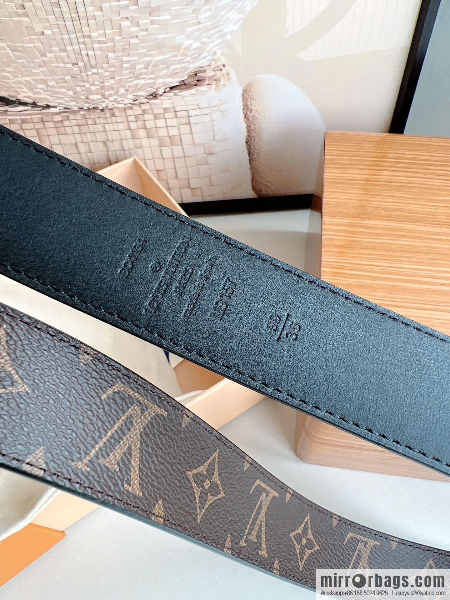 LV/Louis Vuitton, presbyopia needle belt 35mm width