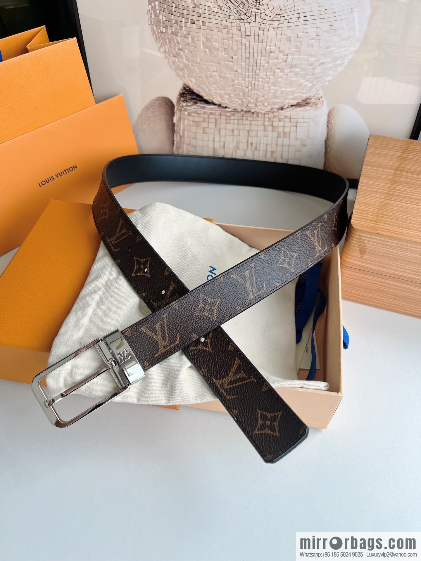 LV/Louis Vuitton, presbyopia needle belt 35mm width