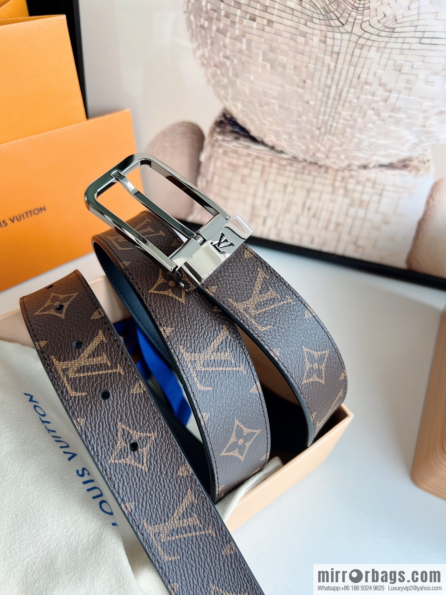 LV/Louis Vuitton, presbyopia needle belt 35mm width