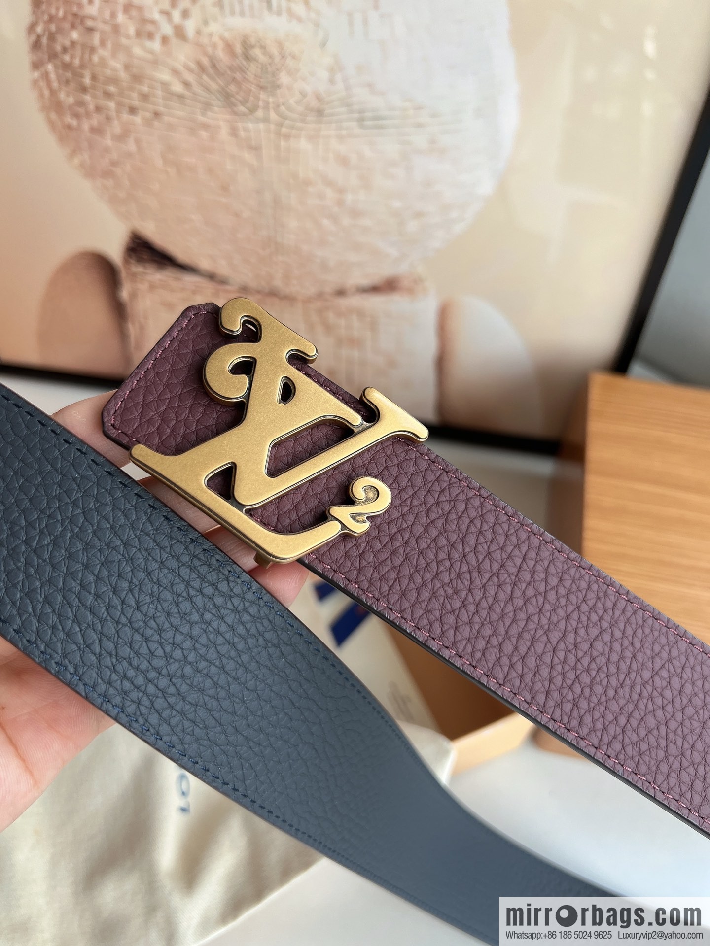 LV/Louis Vuitton, exquisite craftsmanship presents luxury and exquisite men's 4.0cm belt