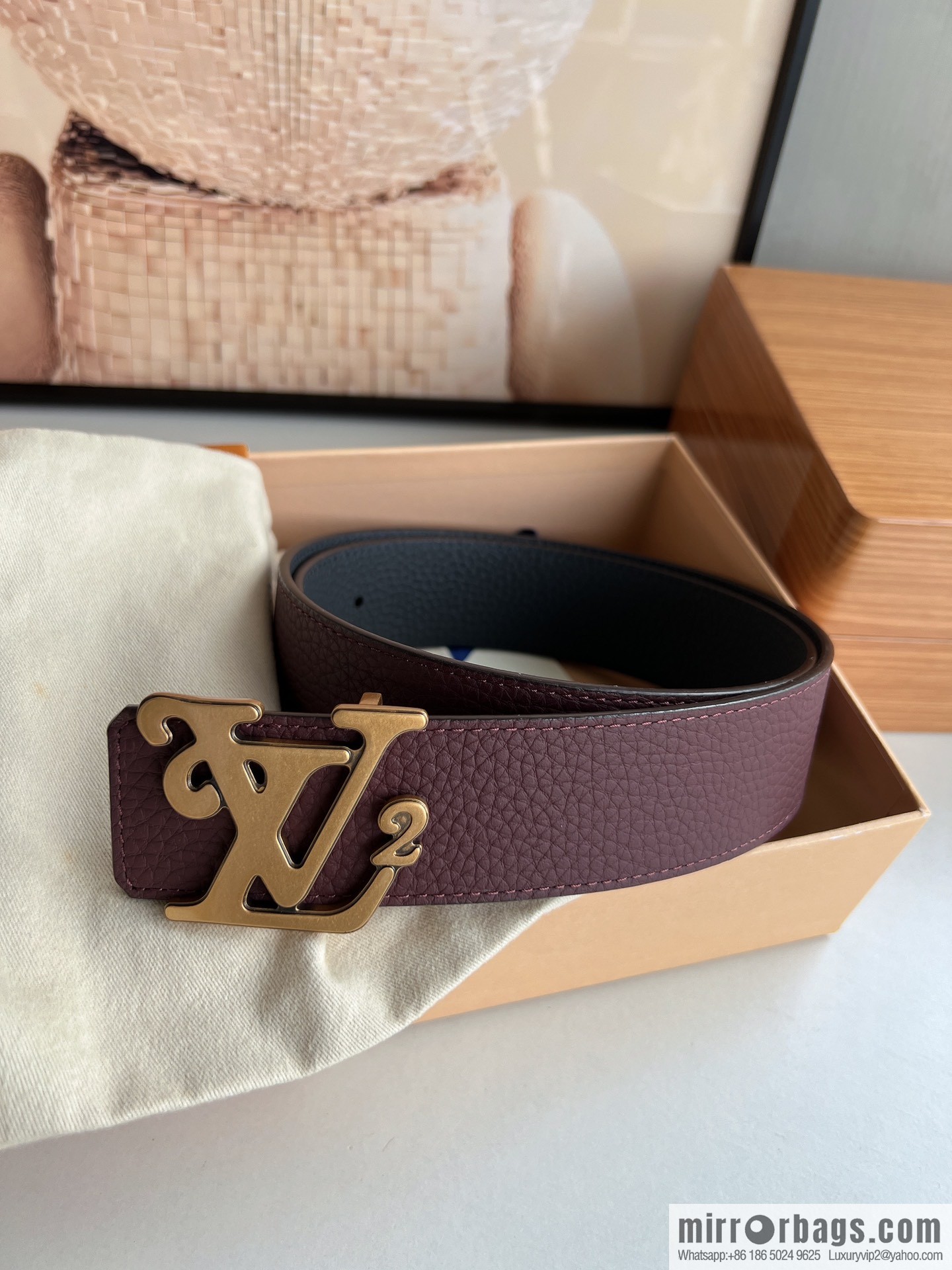 LV/Louis Vuitton, exquisite craftsmanship presents luxury and exquisite men's 4.0cm belt