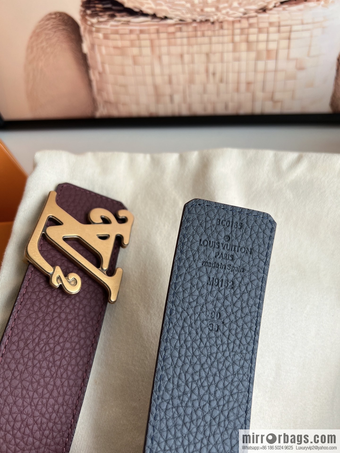 LV/Louis Vuitton, exquisite craftsmanship presents luxury and exquisite men's 4.0cm belt