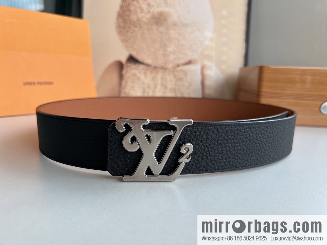 LV/Louis Vuitton, exquisite craftsmanship presents luxury and exquisite men's 4.0cm belt