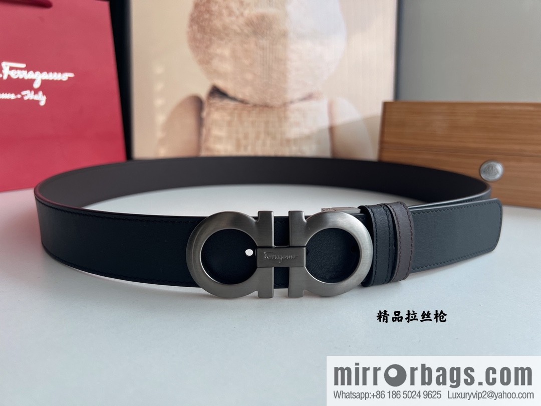 Ferragamo Ferragamo, Fortune 8-figure buckle belt 3.5cm