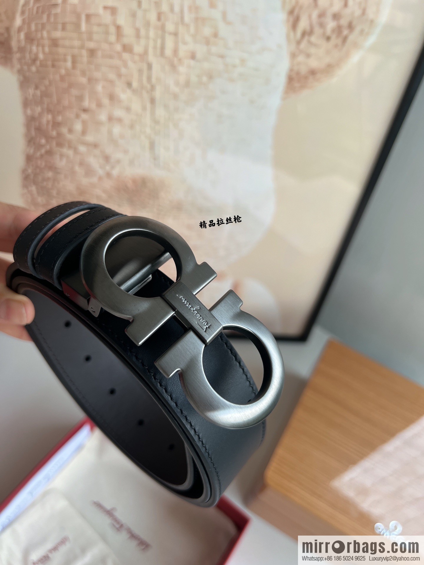 Ferragamo Ferragamo, Fortune 8-figure buckle belt 3.5cm