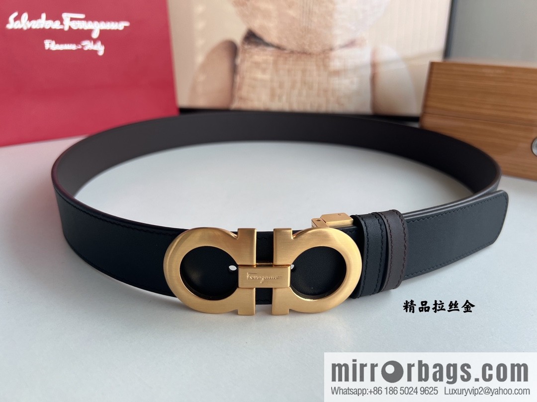 Ferragamo Ferragamo, Fortune 8-figure buckle belt 3.5cm