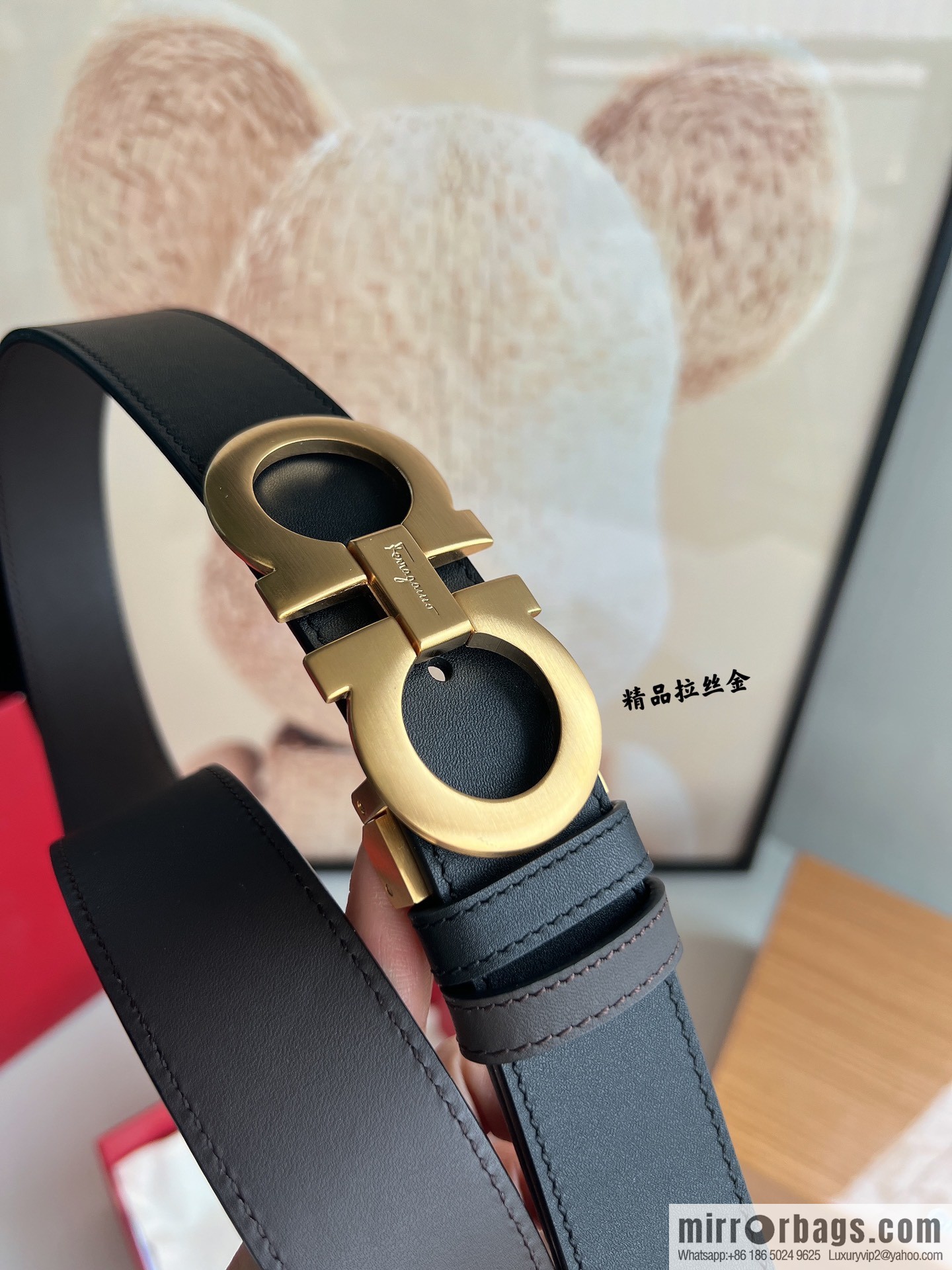 Ferragamo Ferragamo, Fortune 8-figure buckle belt 3.5cm