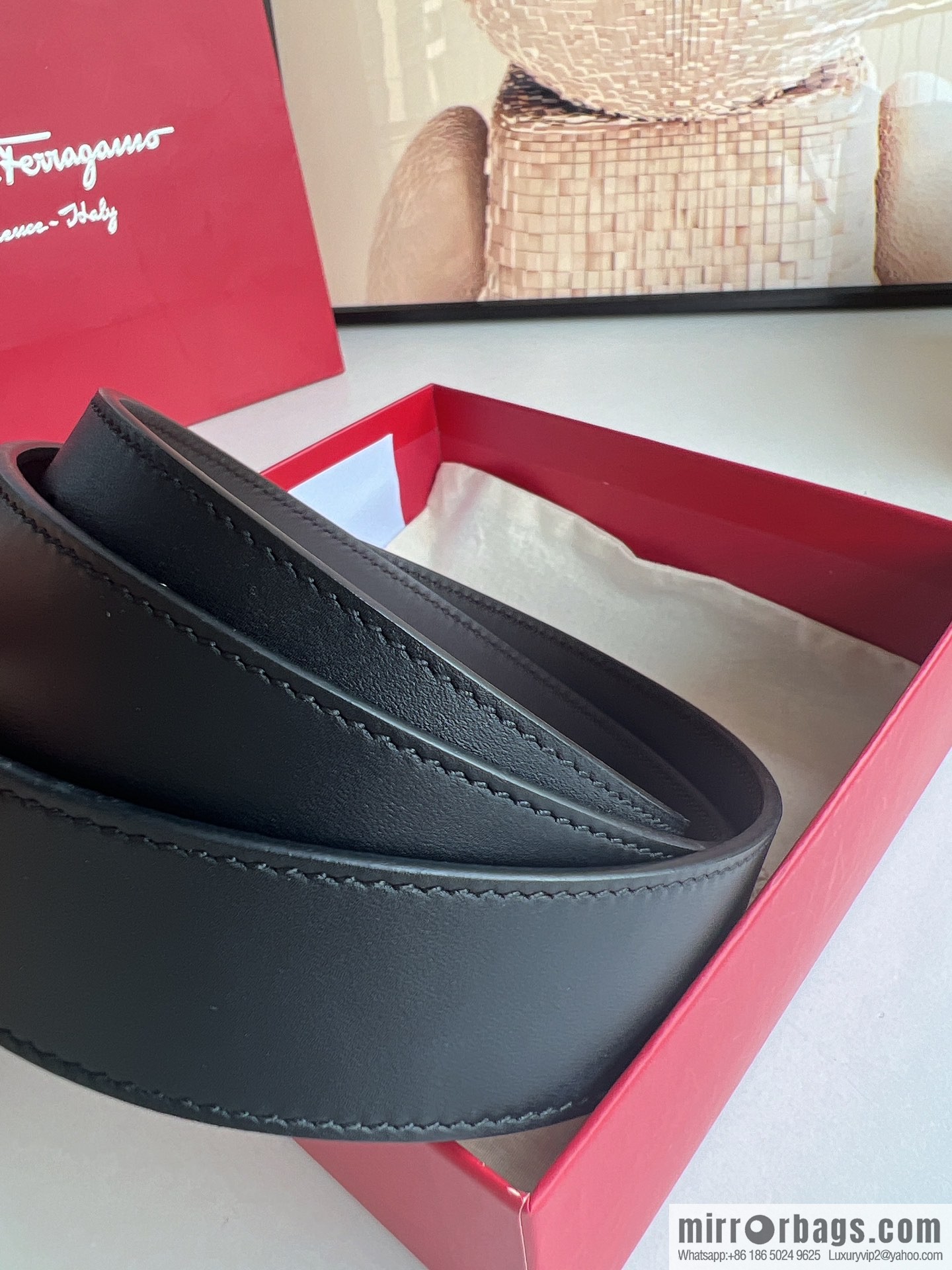 Ferragamo Ferragamo, Fortune 8-figure buckle belt 3.5cm