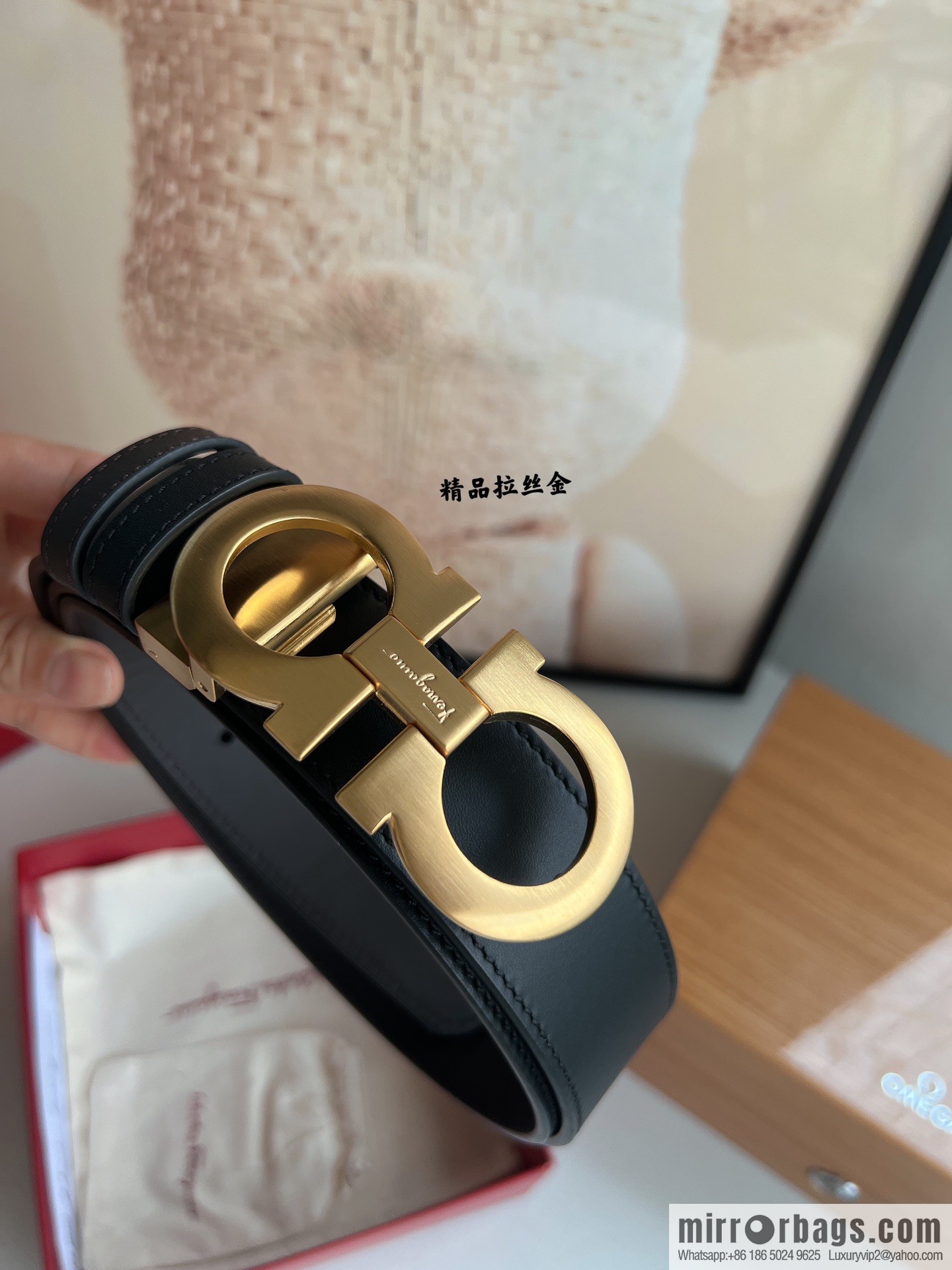 Ferragamo Ferragamo, Fortune 8-figure buckle belt 3.5cm