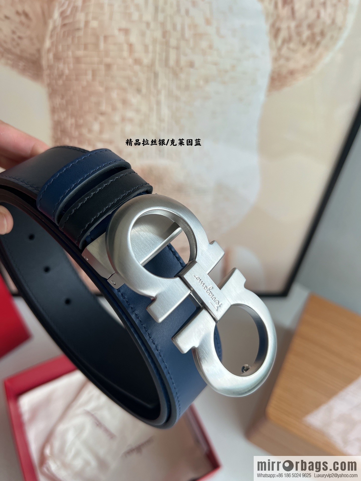 Ferragamo Ferragamo, Fortune 8-figure buckle belt 3.5cm