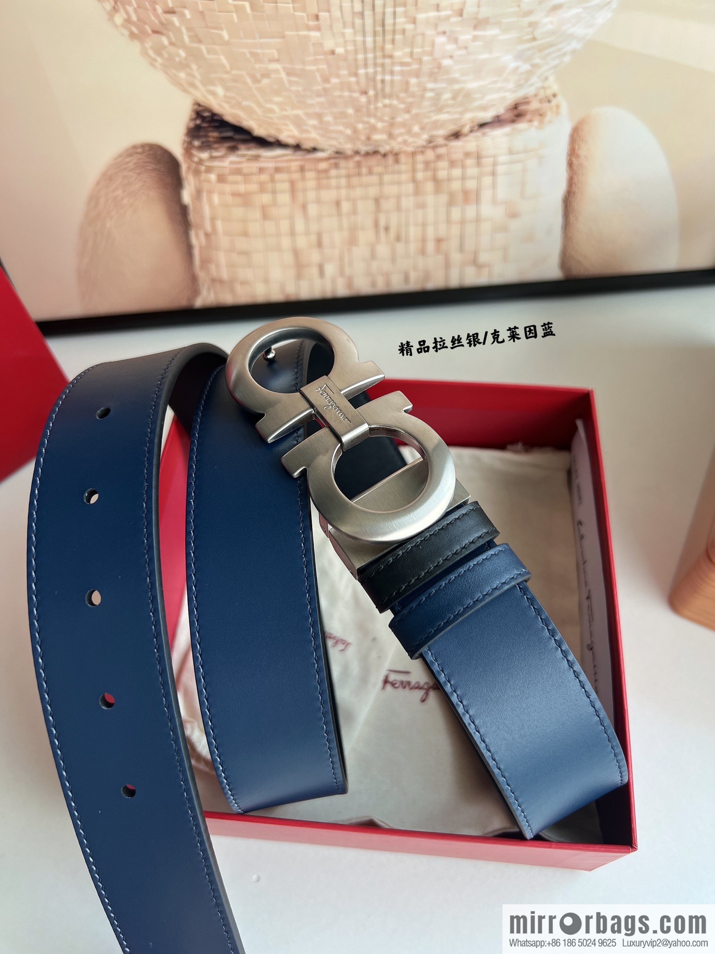 Ferragamo Ferragamo, Fortune 8-figure buckle belt 3.5cm