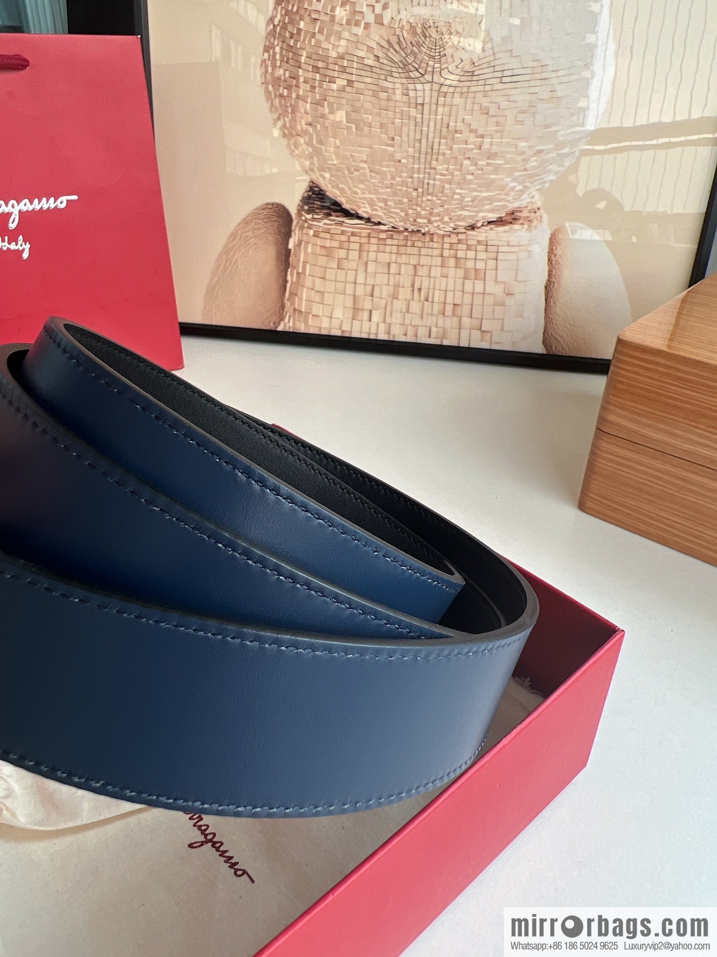 Ferragamo Ferragamo, Fortune 8-figure buckle belt 3.5cm