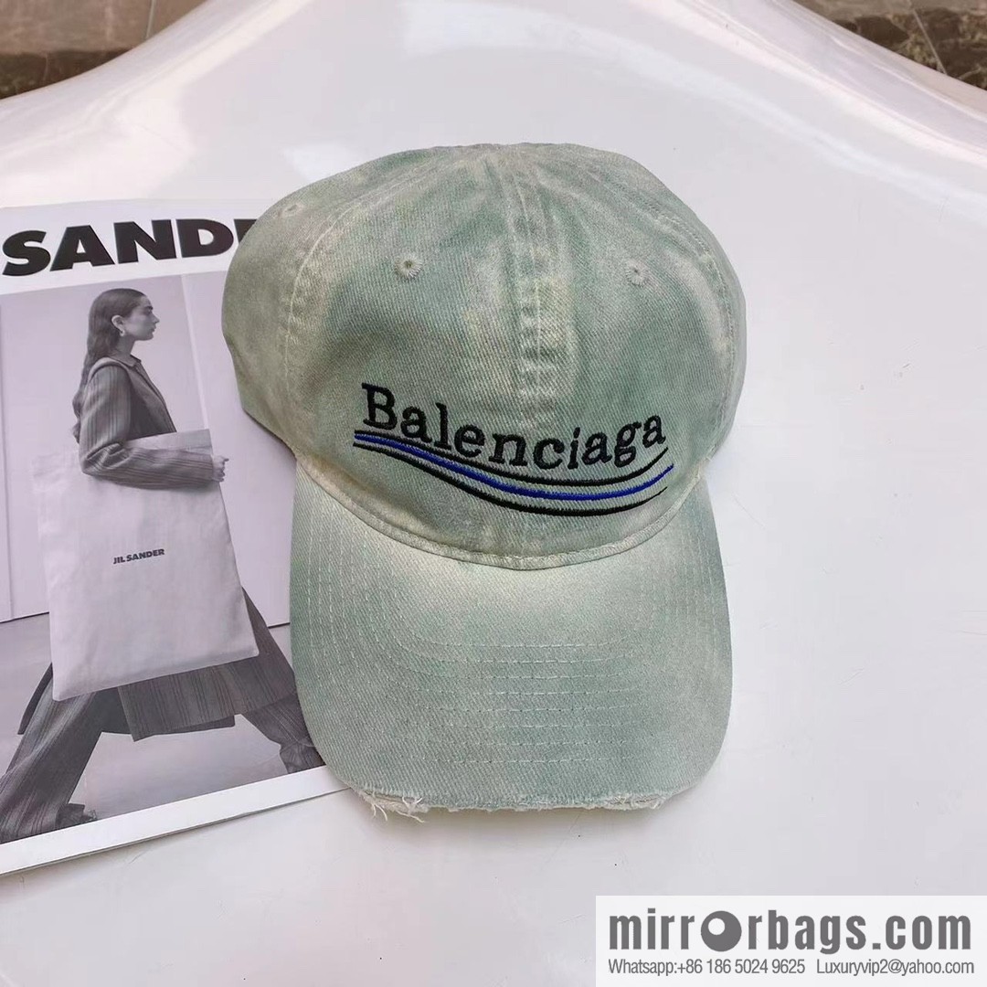 BALENCIAGA Balenciaga's new shampoo gray brim letter logo baseball cap