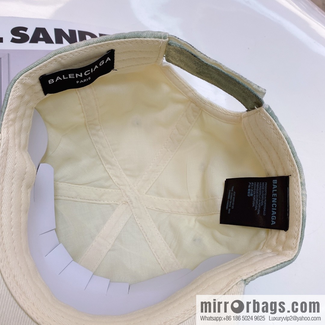 BALENCIAGA Balenciaga's new shampoo gray brim letter logo baseball cap