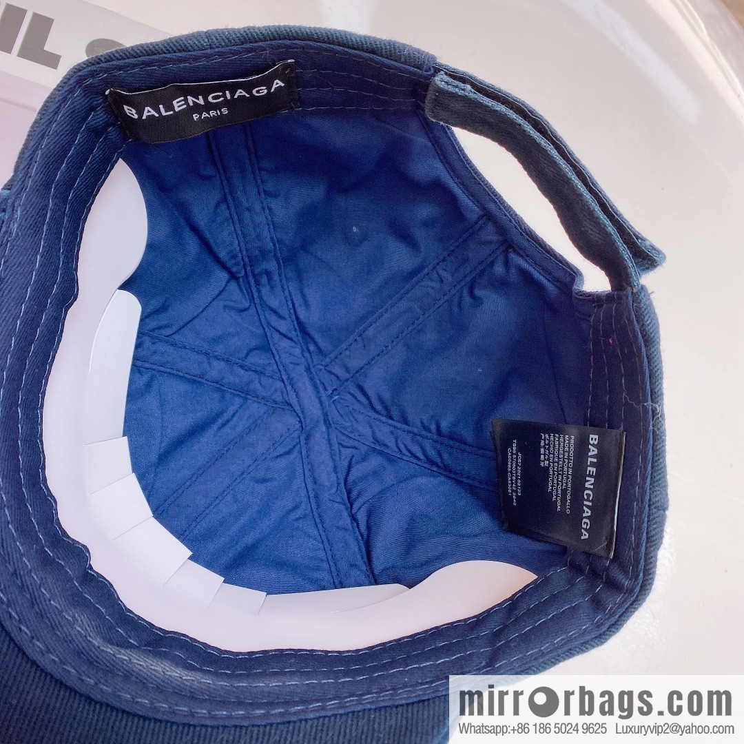 BALENCIAGA Balenciaga's new shampoo gray brim letter logo baseball cap