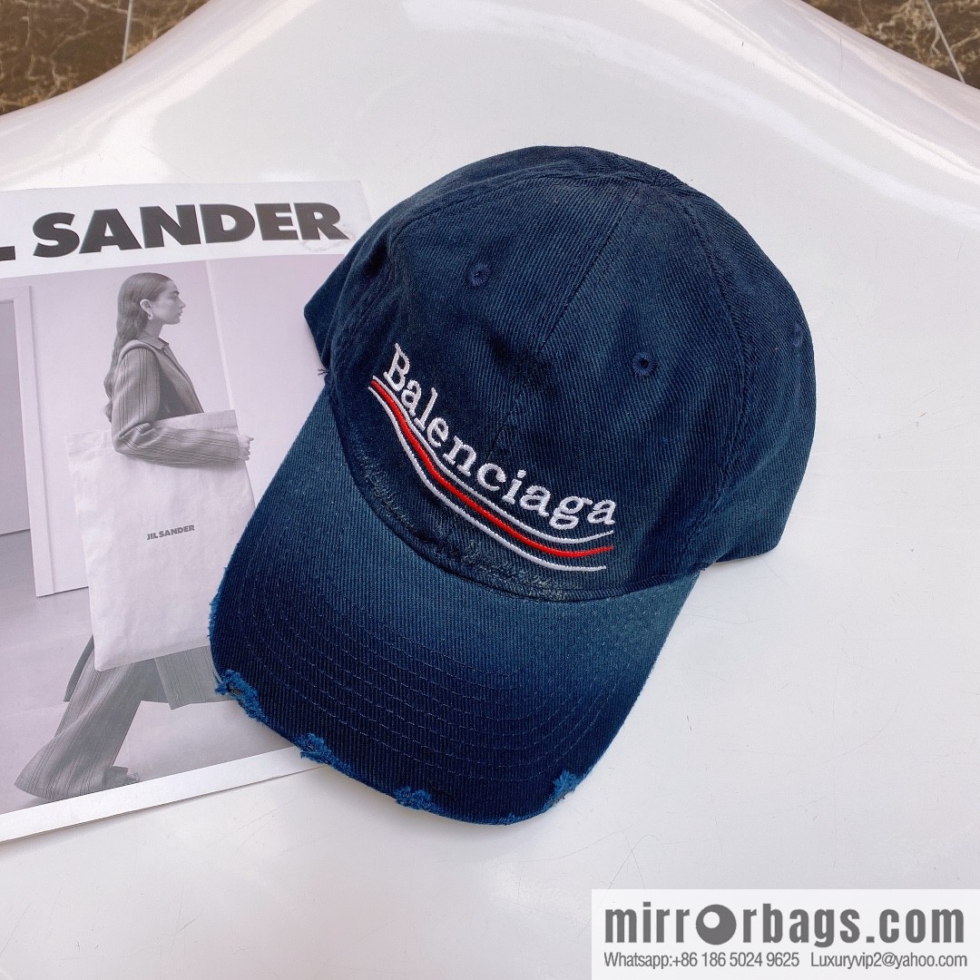 BALENCIAGA Balenciaga's new shampoo gray brim letter logo baseball cap