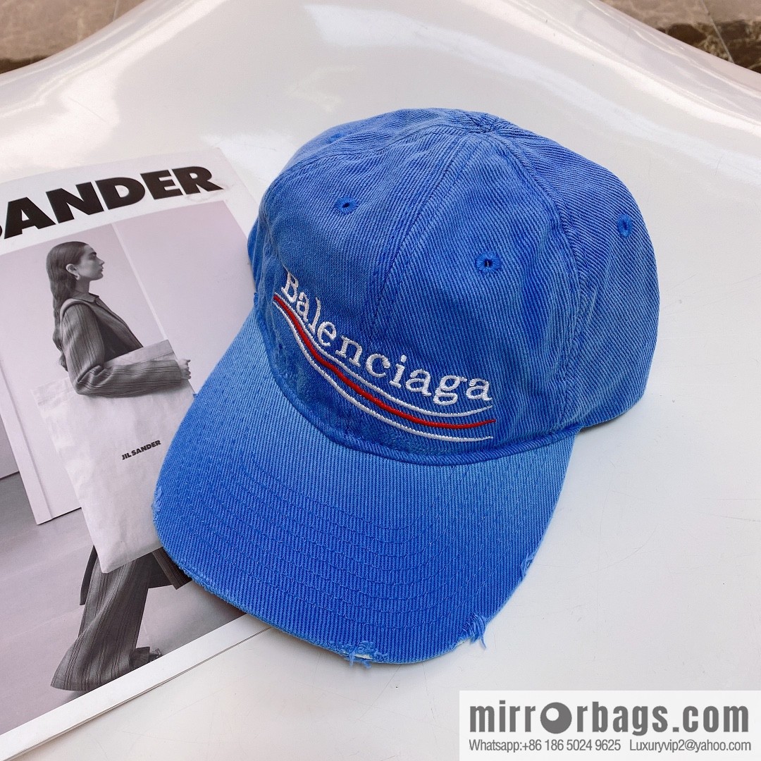 BALENCIAGA Balenciaga's new shampoo gray brim letter logo baseball cap