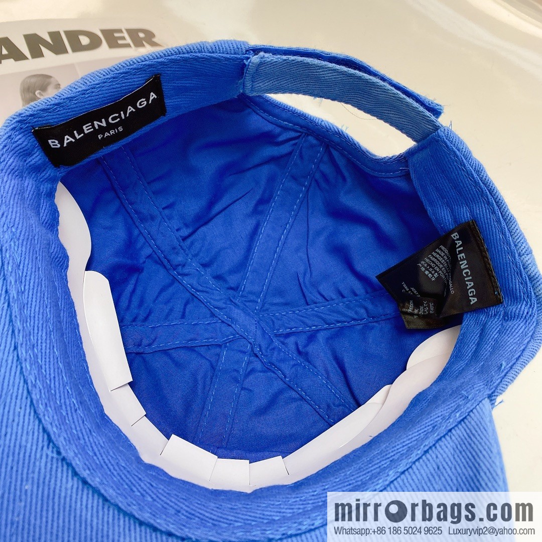 BALENCIAGA Balenciaga's new shampoo gray brim letter logo baseball cap