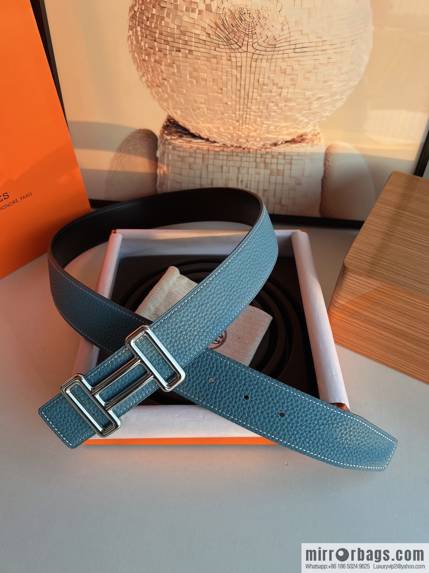 Hermes 2021 Trend Series Element Belt 38cm
