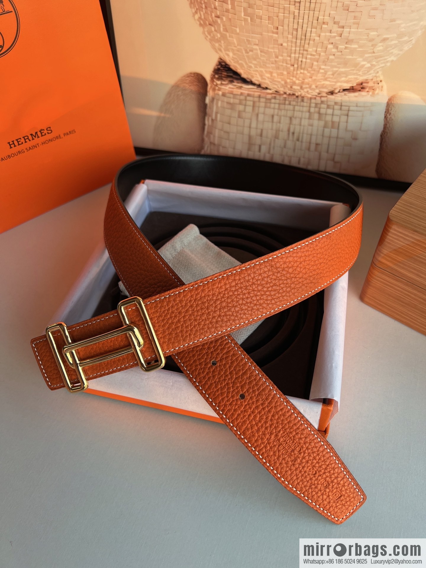 Hermes 2021 Trend Series Element Belt 38cm