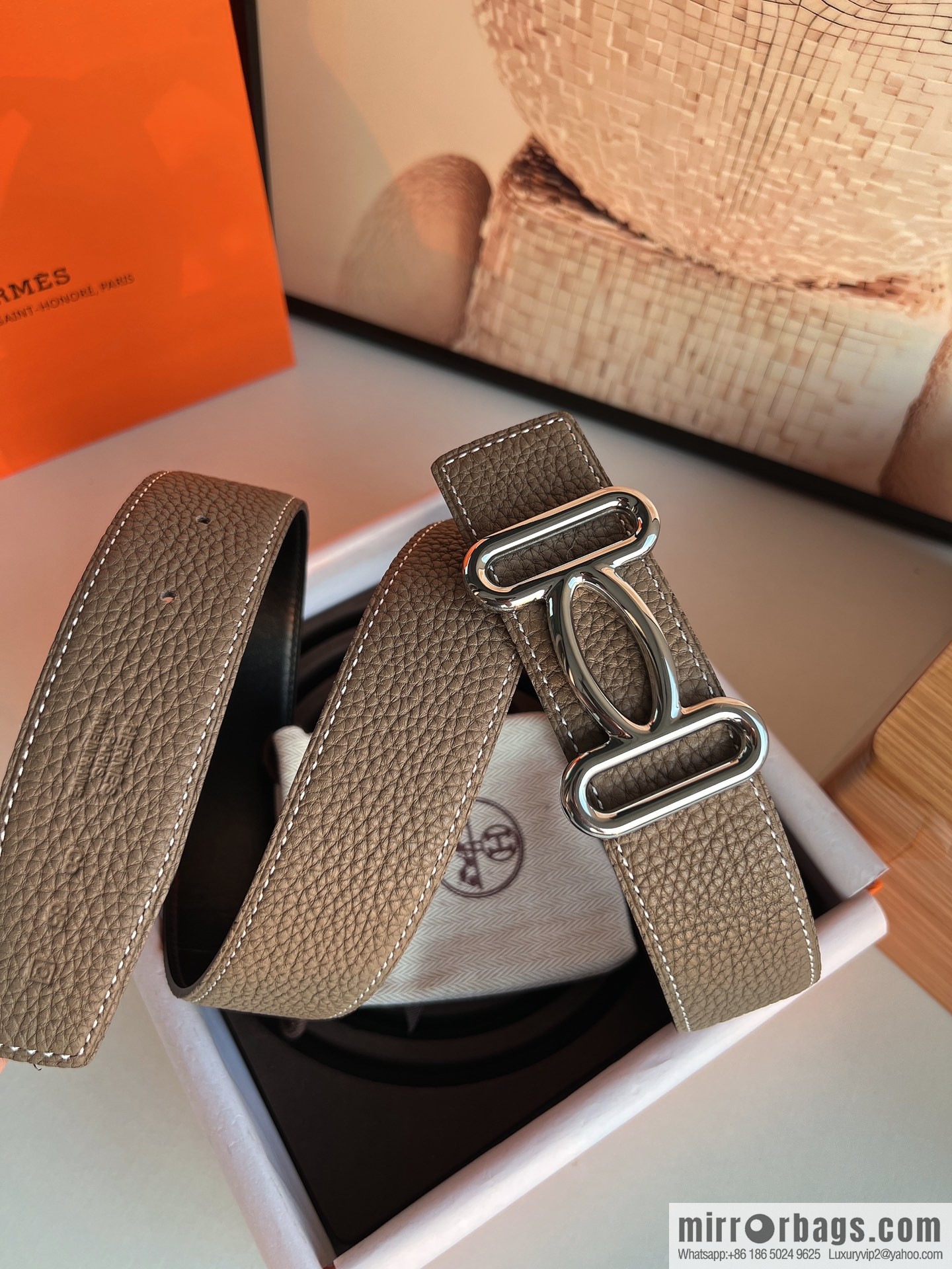 Hermes 2021 Trend Series Element Belt 38cm