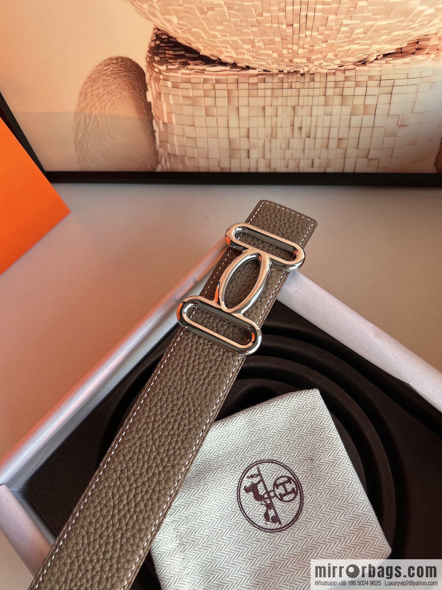 Hermes 2021 Trend Series Element Belt 38cm