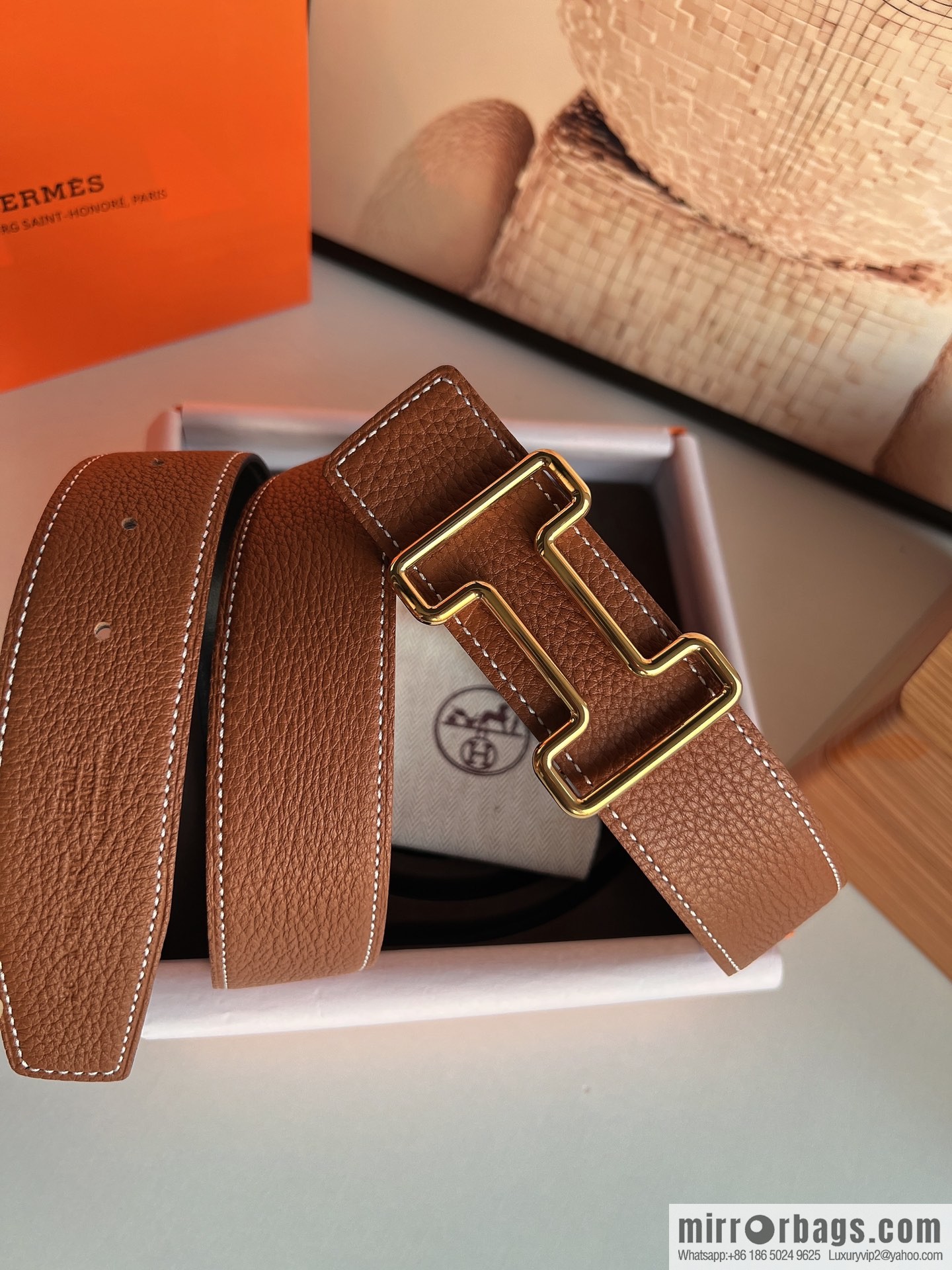 Hermes 2021 Trend Series Element Belt 38cm