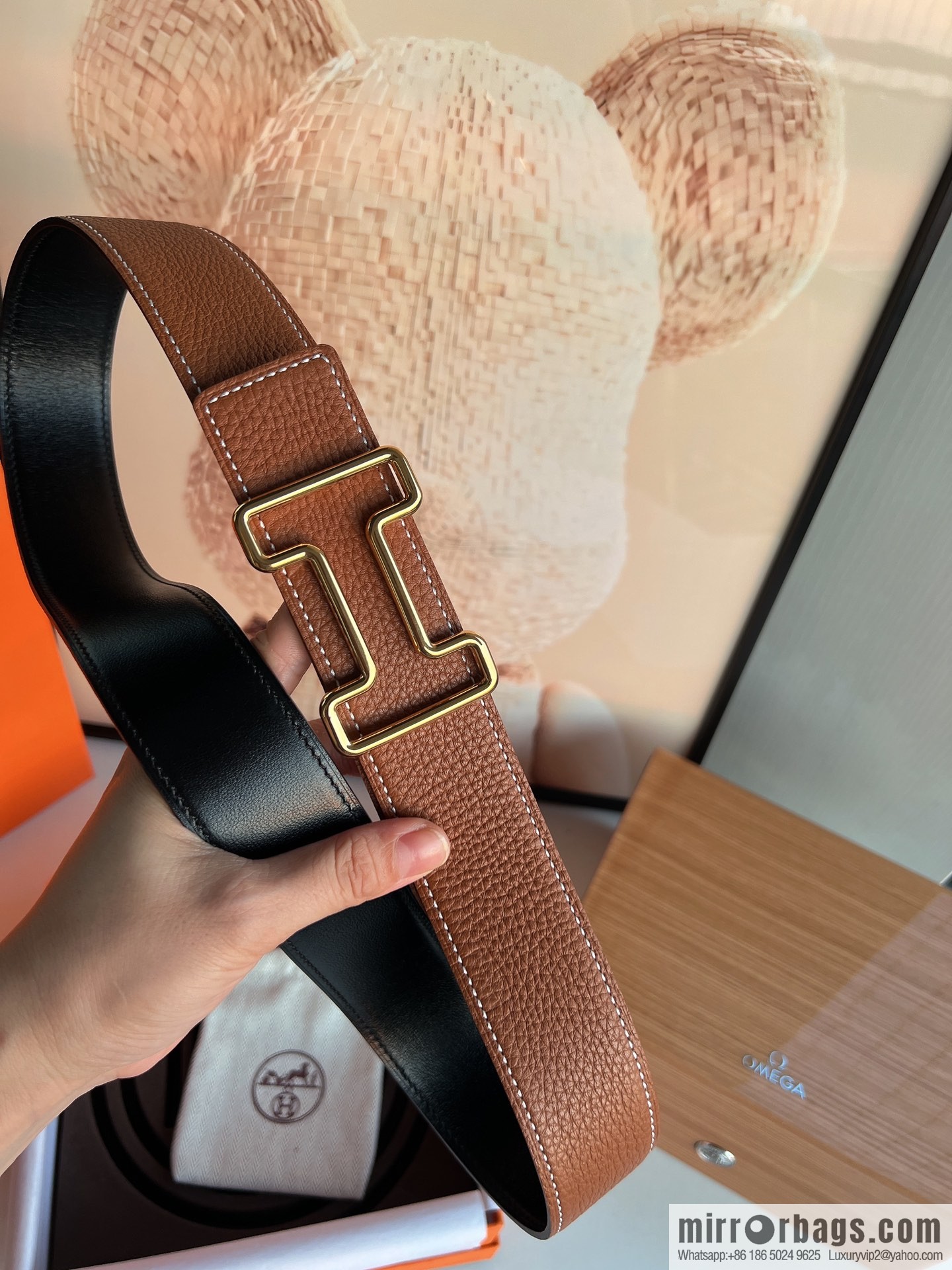 Hermes 2021 Trend Series Element Belt 38cm