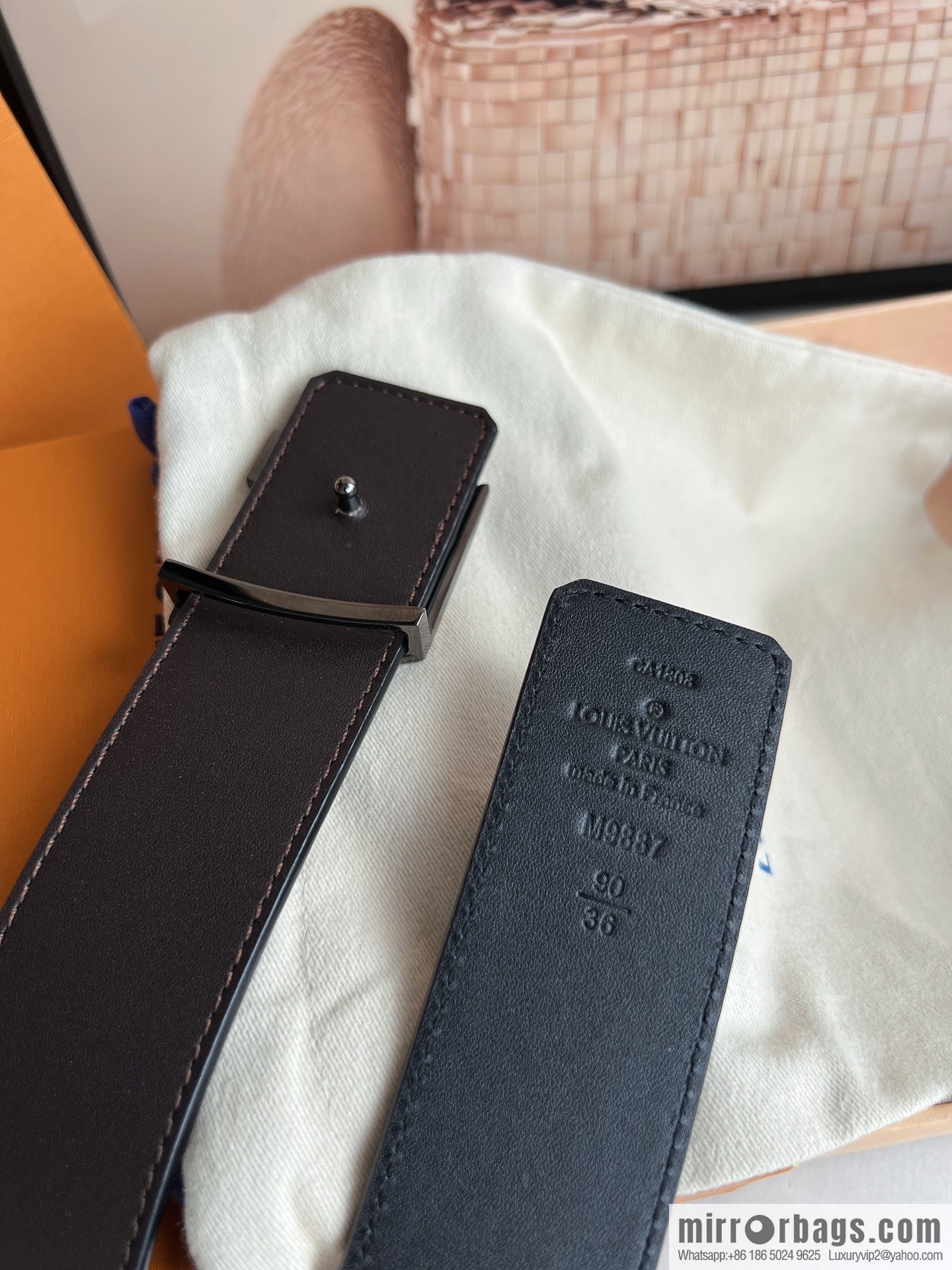 LV Louis Vuitton Shake 40mm Double Sided Belt for Men 4.0MM