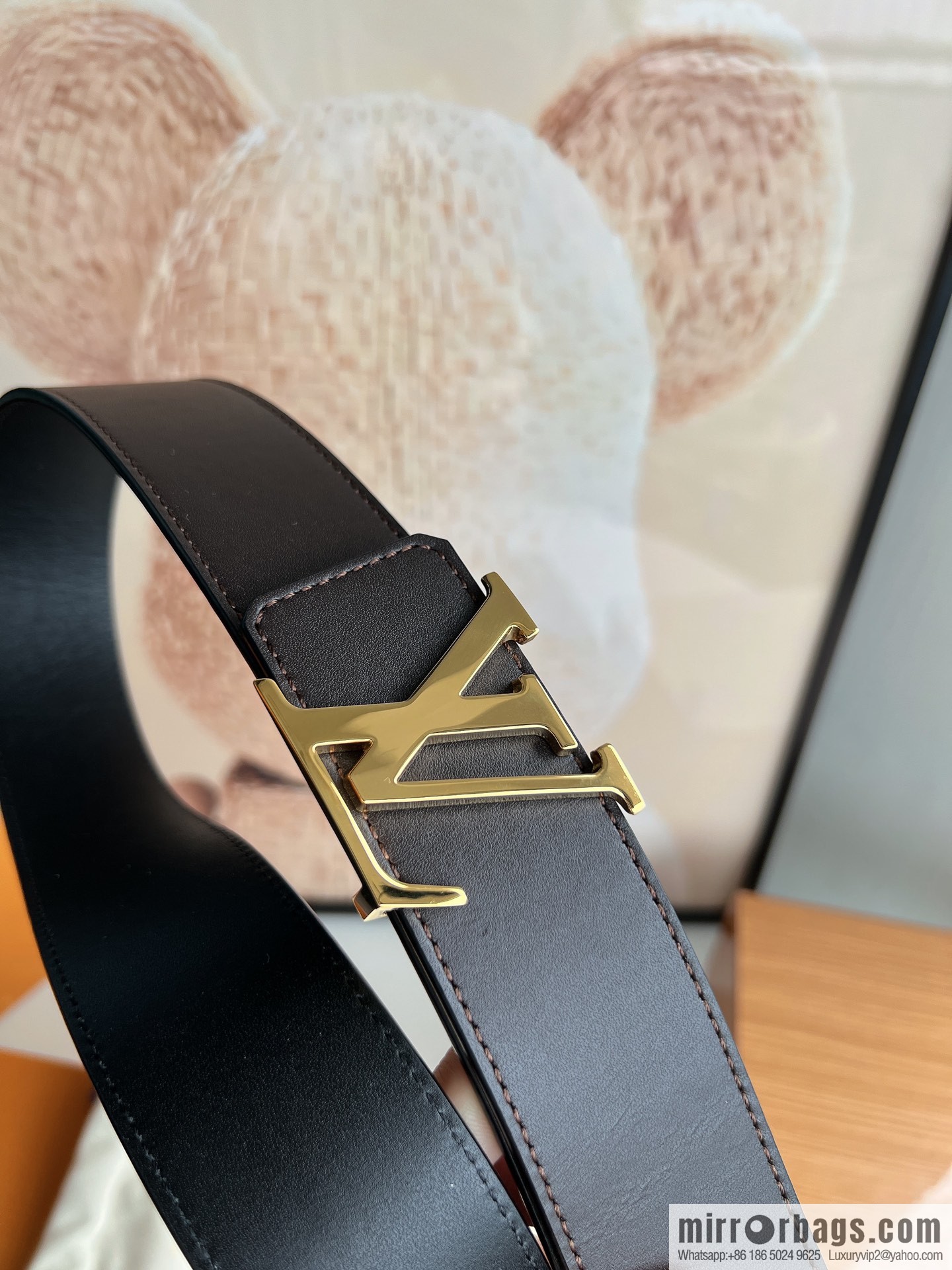 LV Louis Vuitton Shake 40mm Double Sided Belt for Men 4.0MM