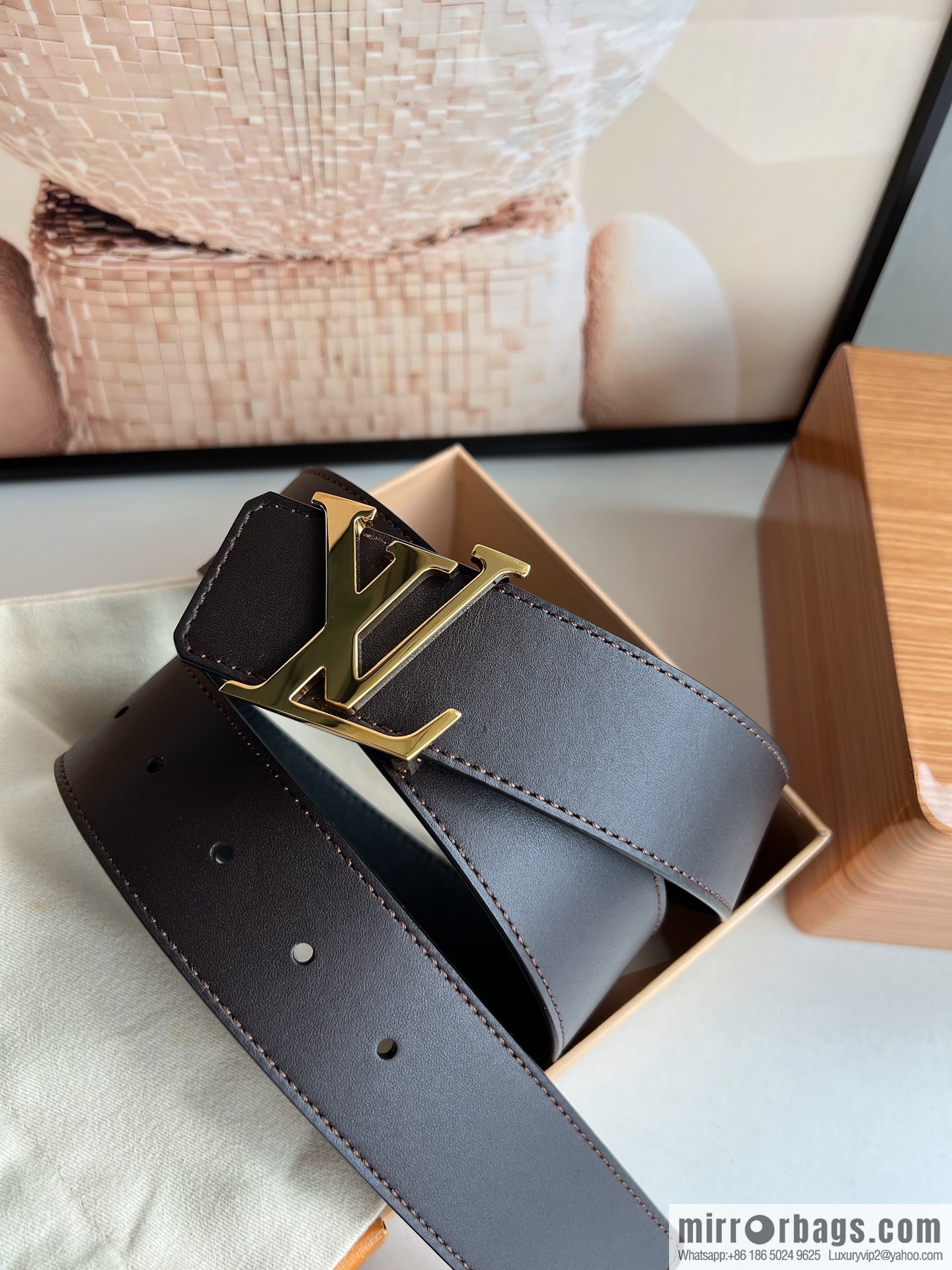 LV Louis Vuitton Shake 40mm Double Sided Belt for Men 4.0MM