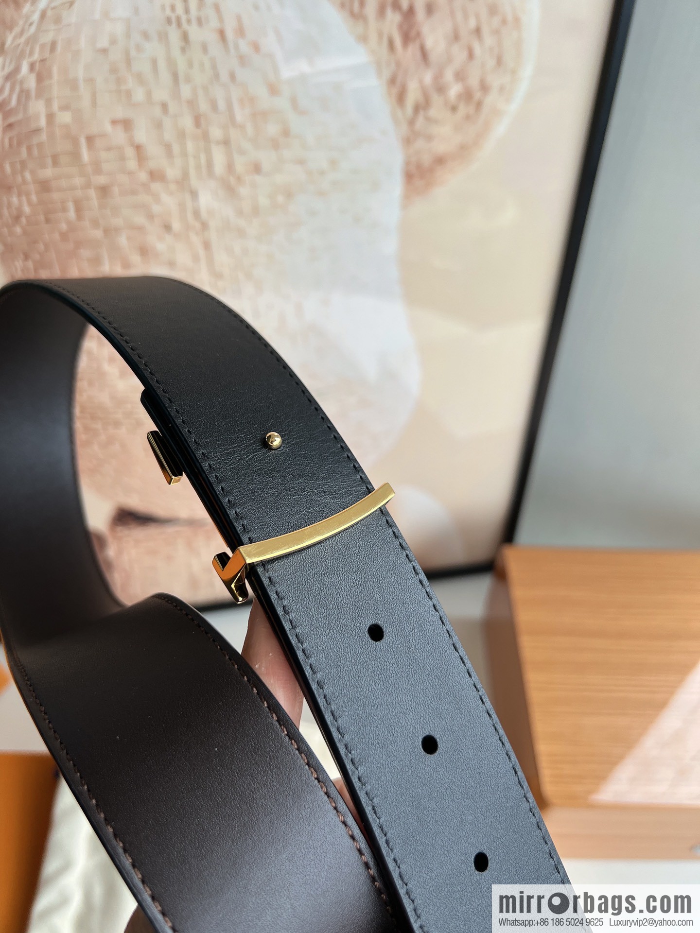 LV Louis Vuitton Shake 40mm Double Sided Belt for Men 4.0MM