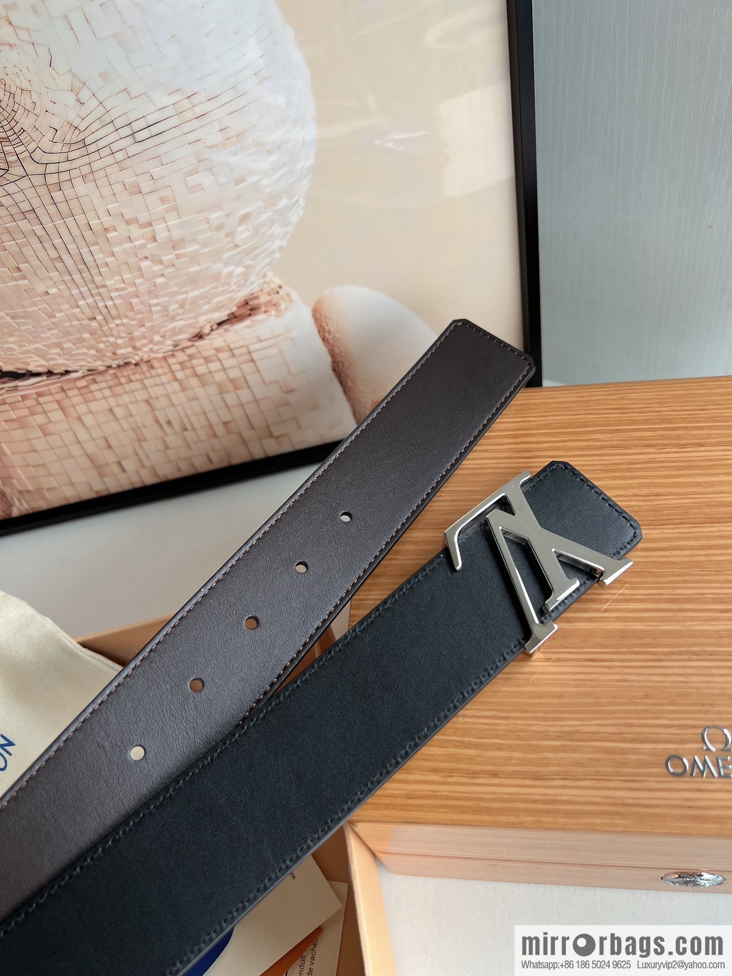 LV Louis Vuitton Shake 40mm Double Sided Belt for Men 4.0MM