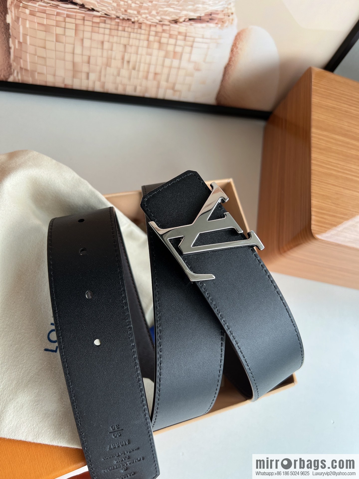 LV Louis Vuitton Shake 40mm Double Sided Belt for Men 4.0MM