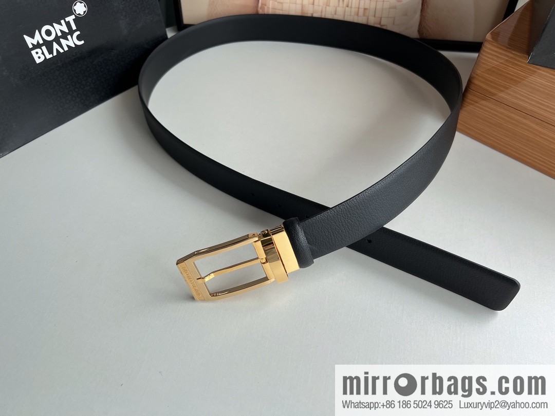 Zegna ZEGNA exquisite metal pin buckle first layer cowhide belt 3.5cm