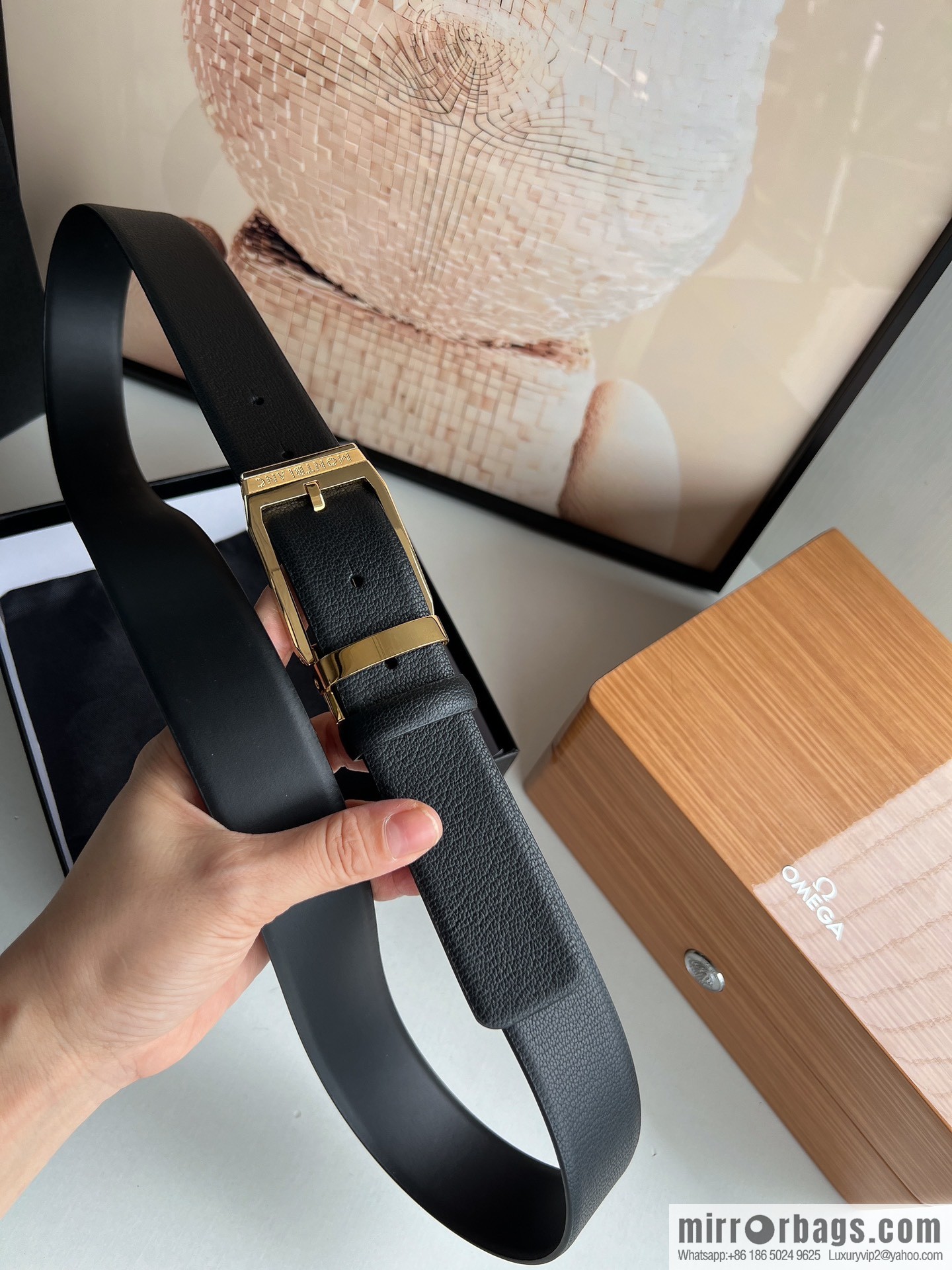 Zegna ZEGNA exquisite metal pin buckle first layer cowhide belt 3.5cm