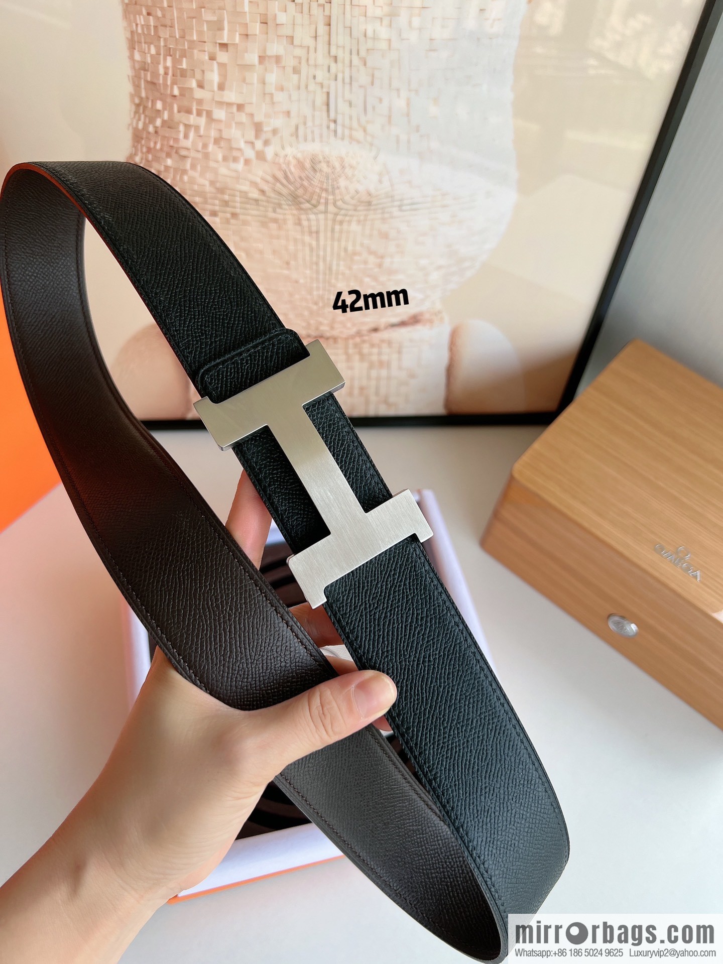 Hermes, carefully crafted 42mm men's belt