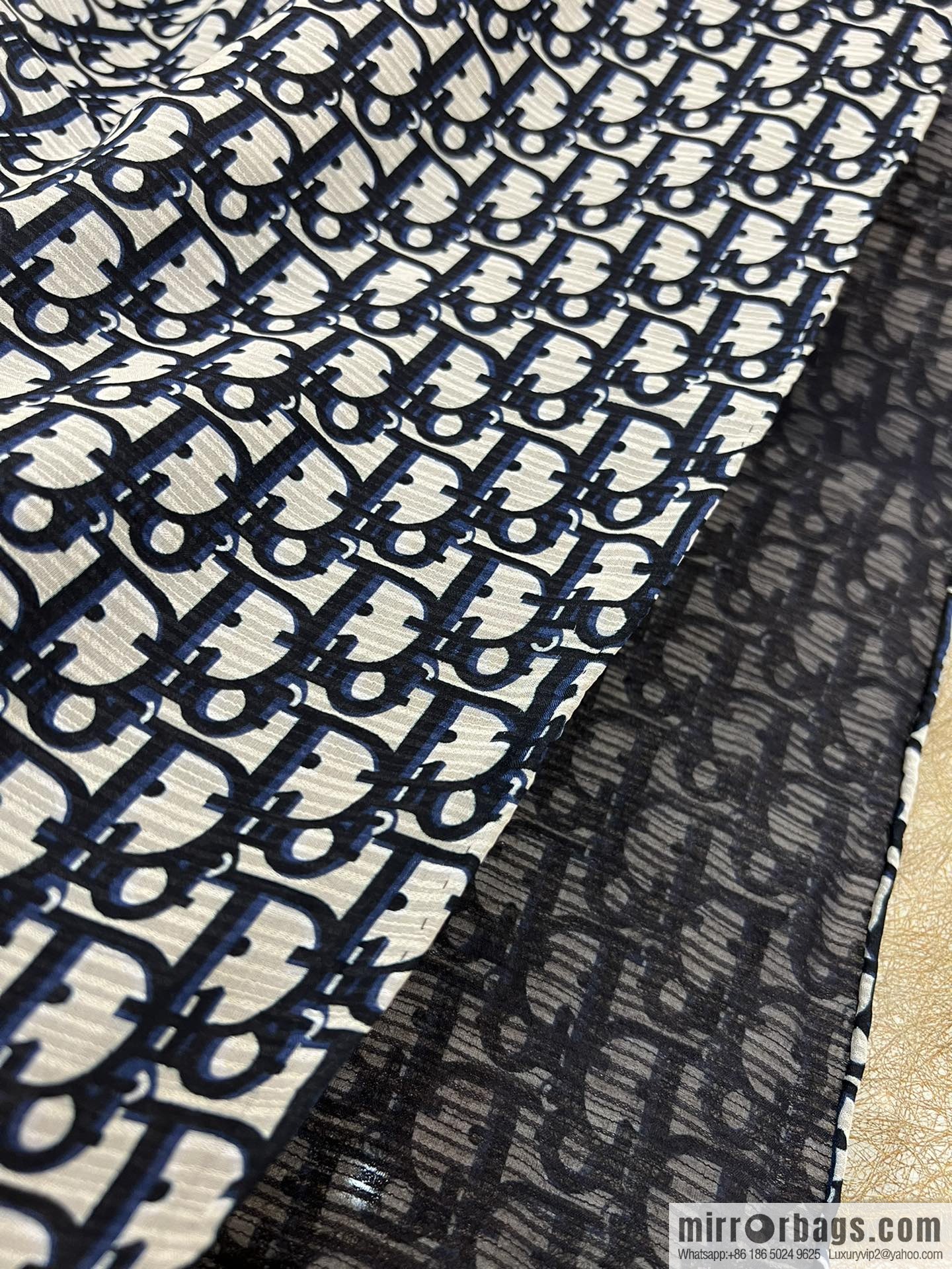 Dior Oblique printed double silk towel