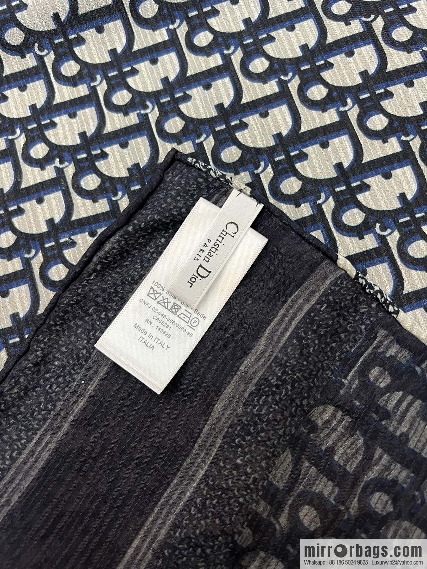 Dior Oblique printed double silk towel