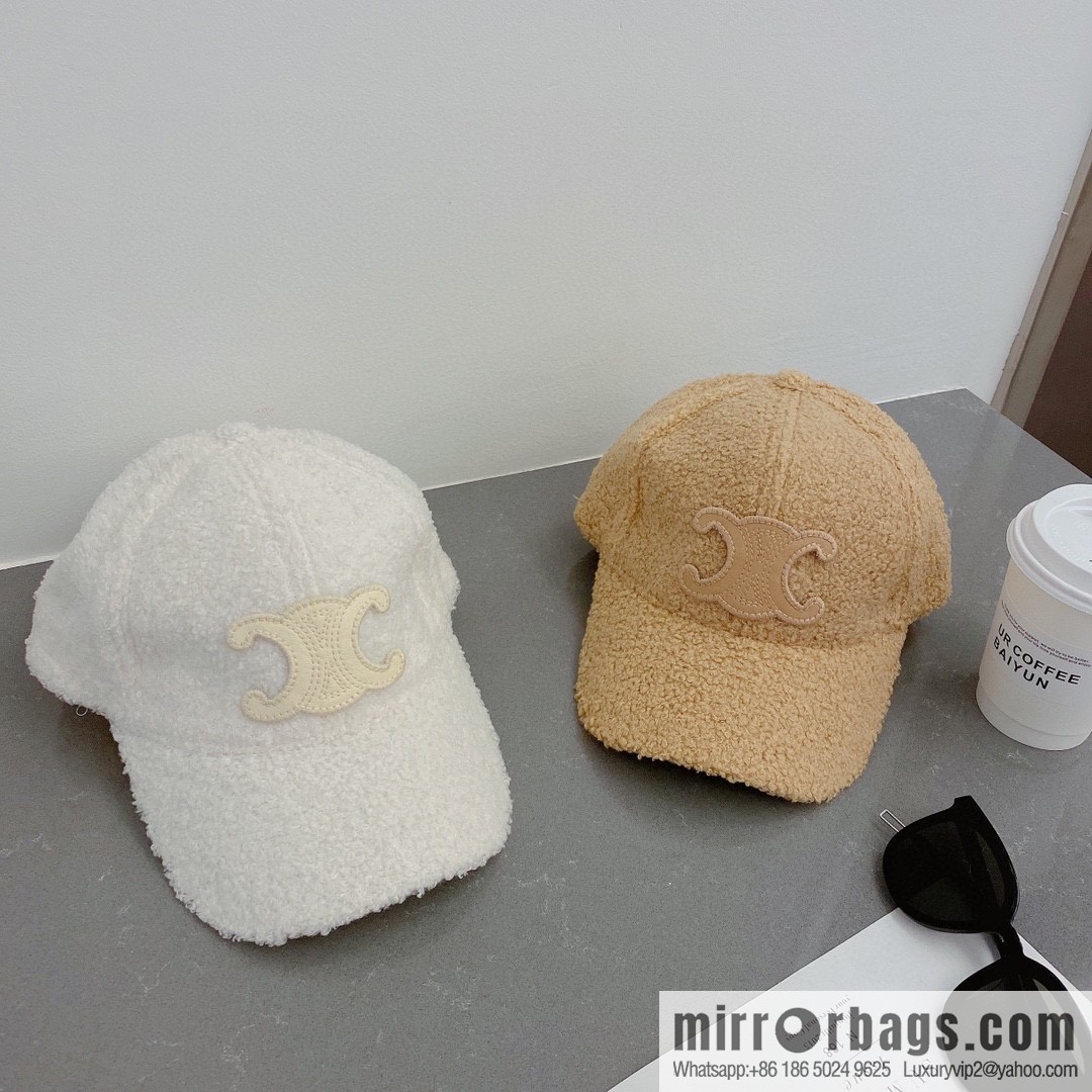 Celine 2022 autumn new lamb wool cap