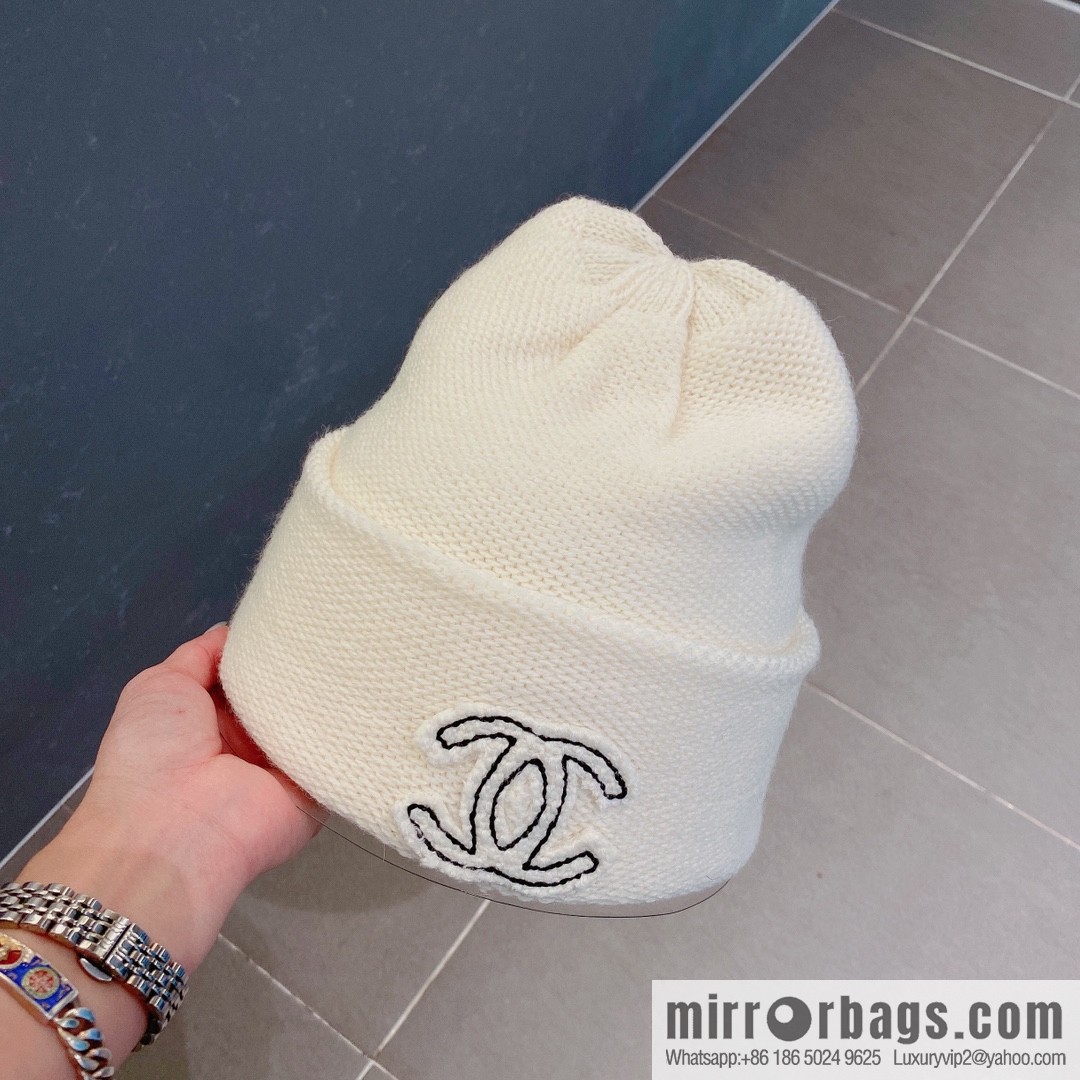 Chanel 2022 autumn and winter new wool knitted wool hat