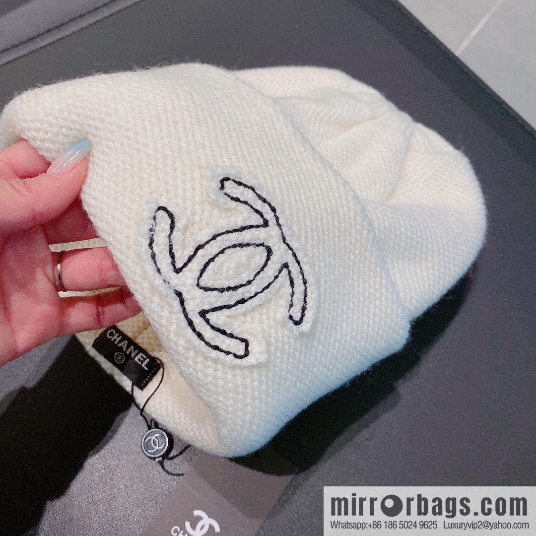 Chanel 2022 autumn and winter new wool knitted wool hat