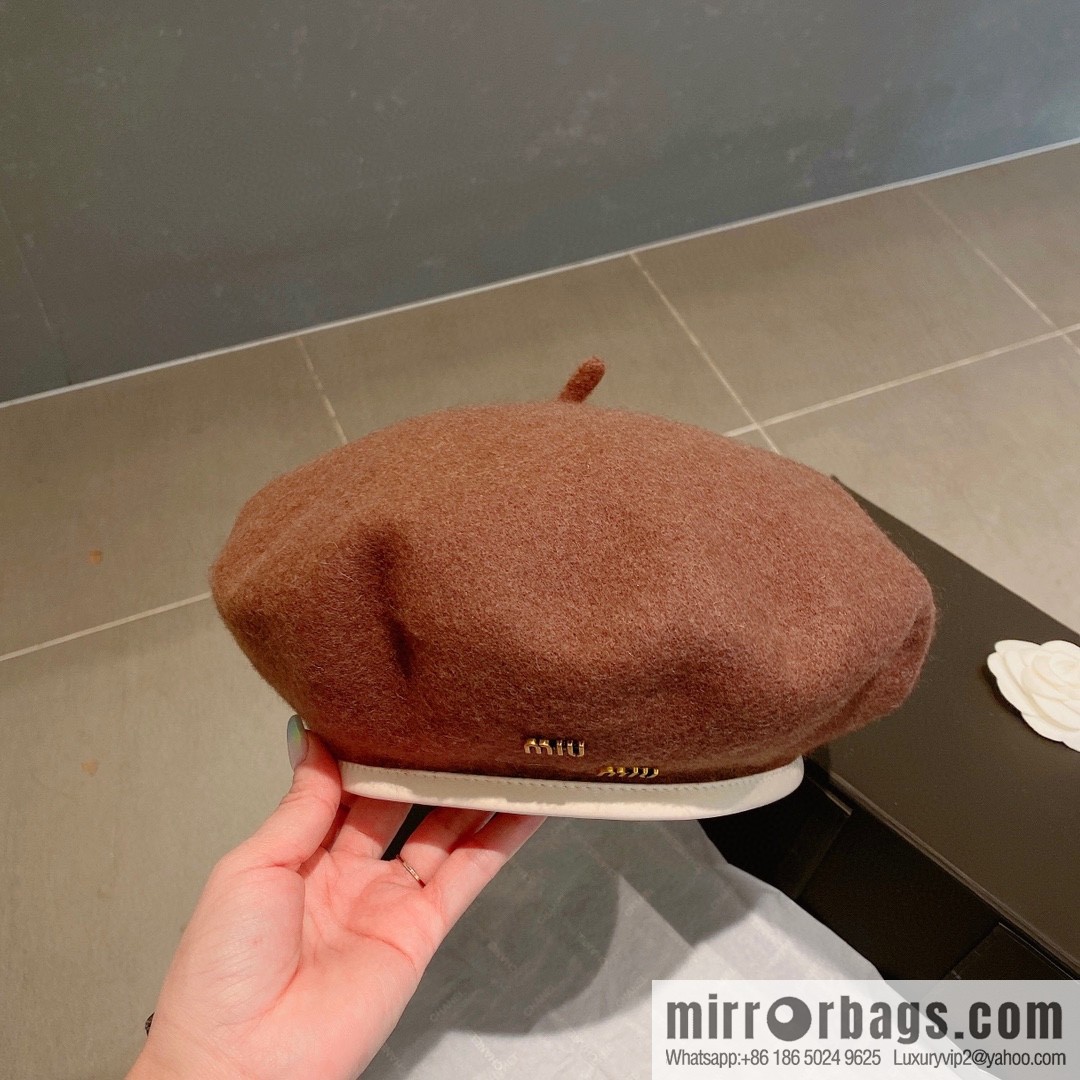 Miumiu 2022 autumn and winter new wool beret