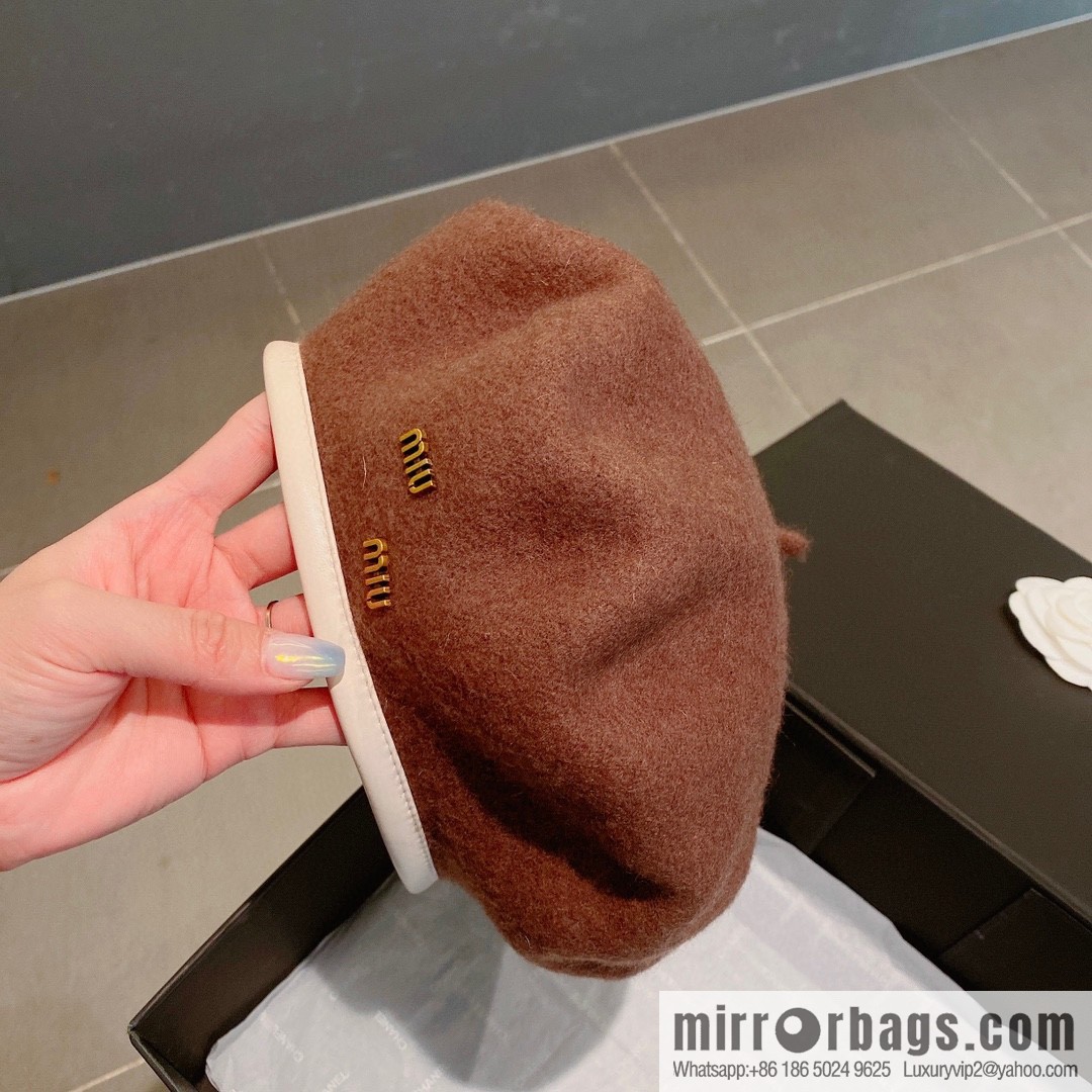 Miumiu 2022 autumn and winter new wool beret