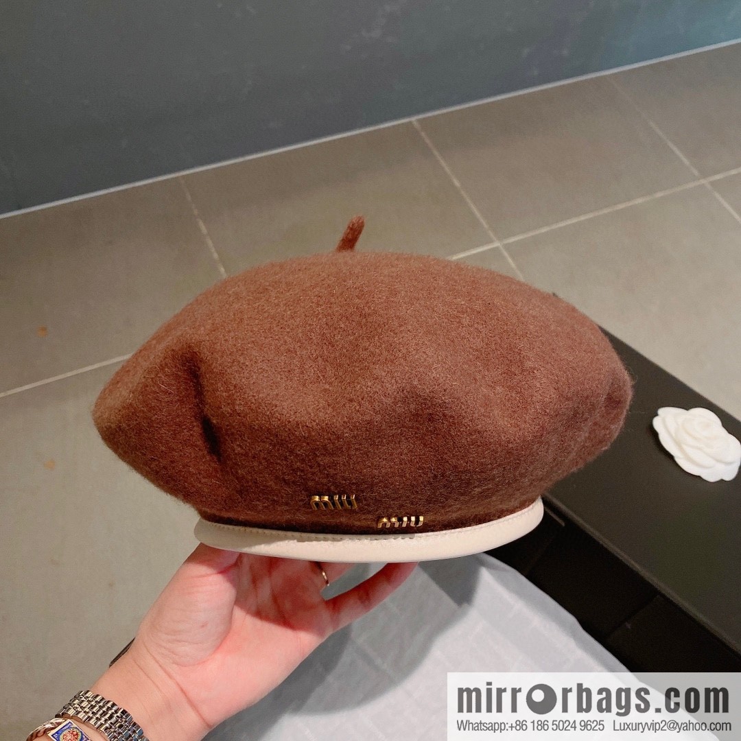 Miumiu 2022 autumn and winter new wool beret